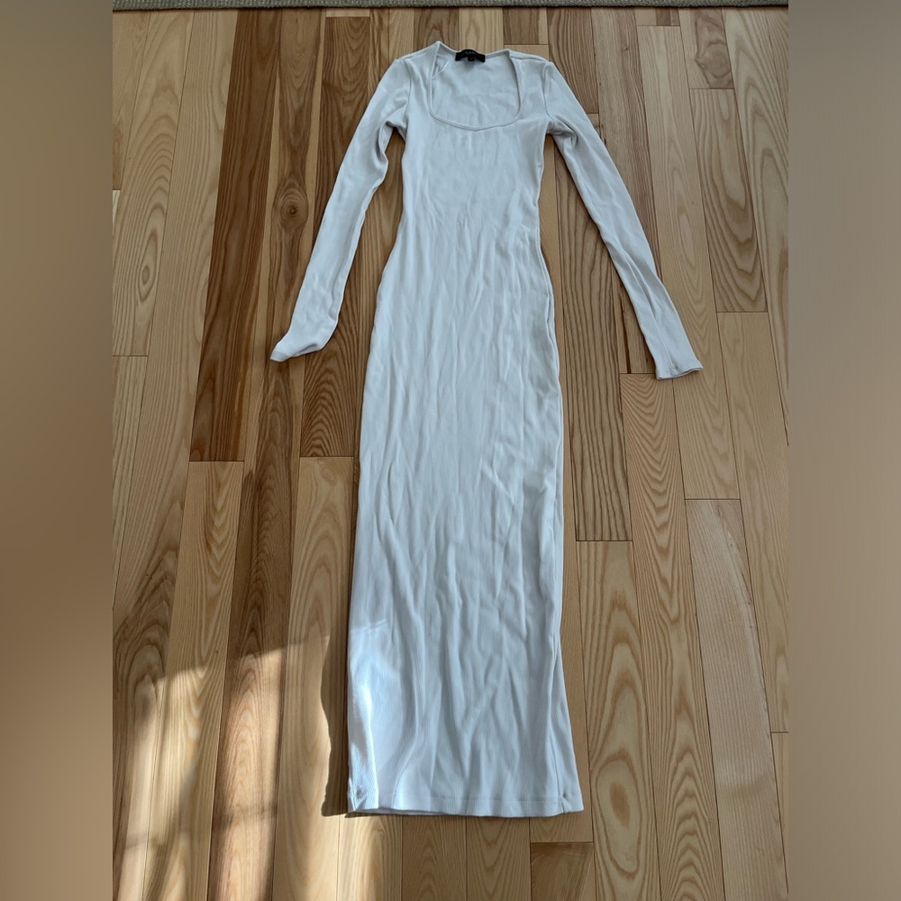 Dynamite Ivory Ribbed Bodycon Maxi Dress - Picture 4 of 4